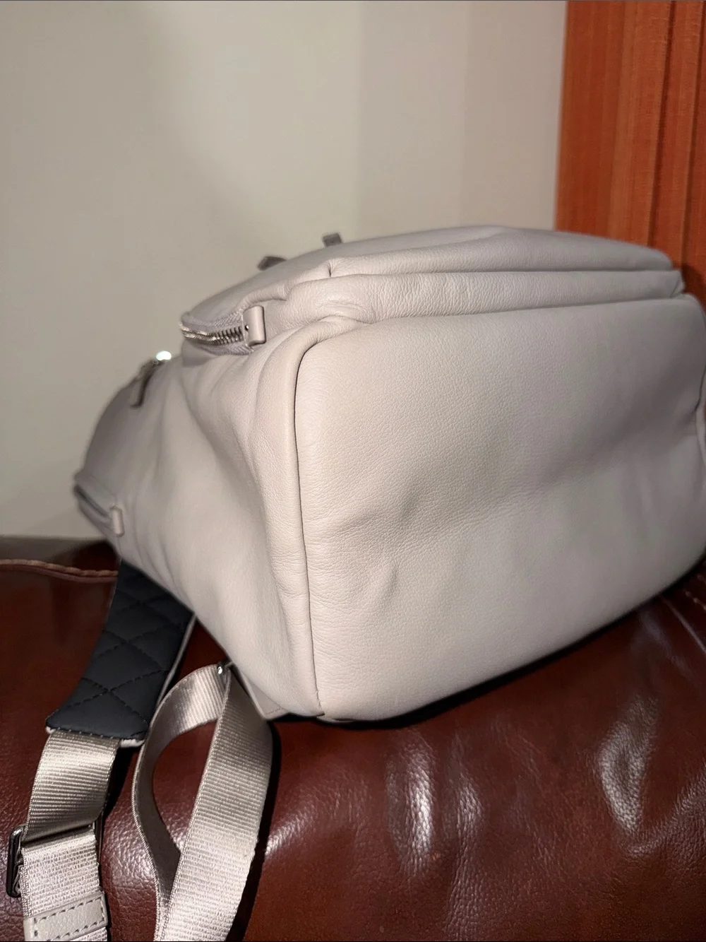 ‼️Tumi Voyageur Halle Leather Backpack